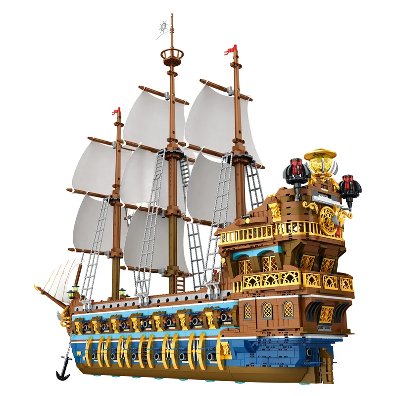 Reobrix 66011 The Royal Sun Fleet Model 3162pcs Assemble Building Block  Bricks - Buy The Royal Sun Fleet Model,Blocks Bricks Gift Birthday,Assemble 