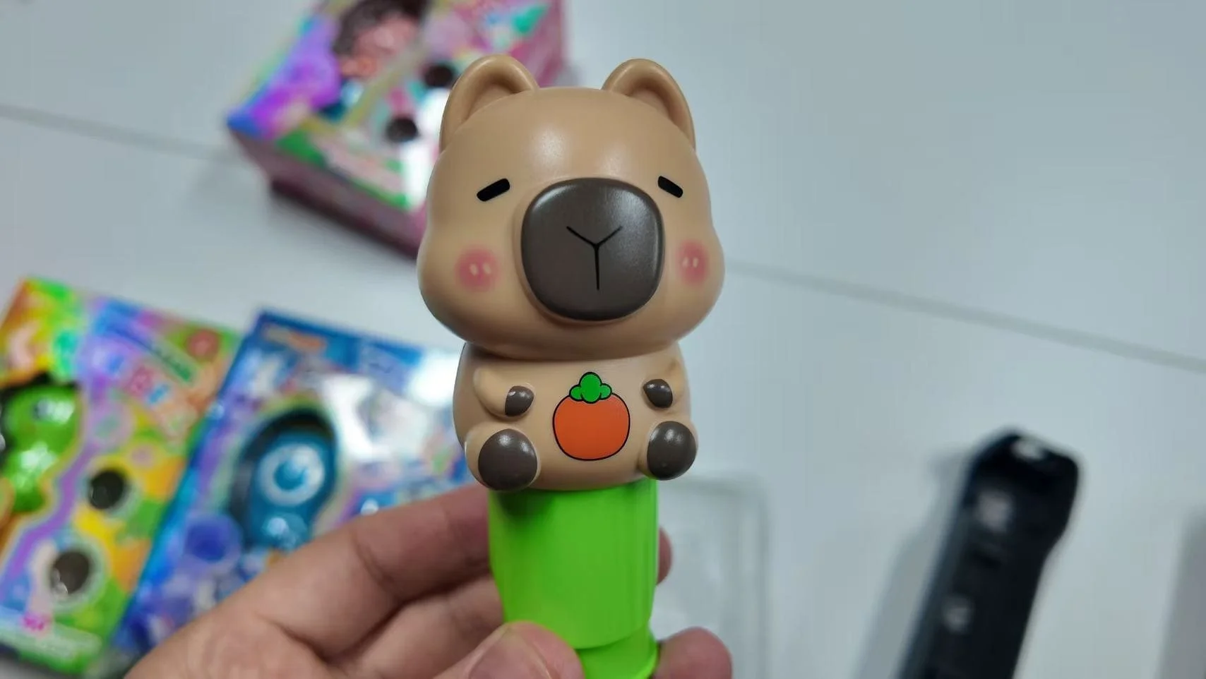 product custom keybaby cute design kawaii capybara seal stamp stationery waterproof sticker toys set with color box-6