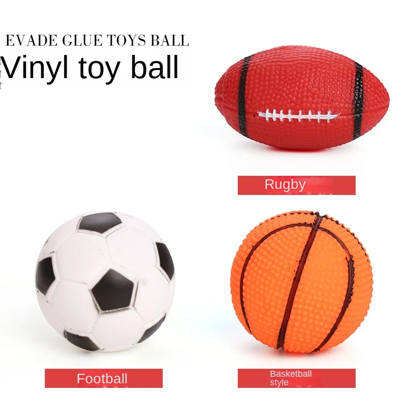 Bite-Resistant Pet Squeak and Chew Toys Pet Interactive Movement Toys for Dog Training Football Toys