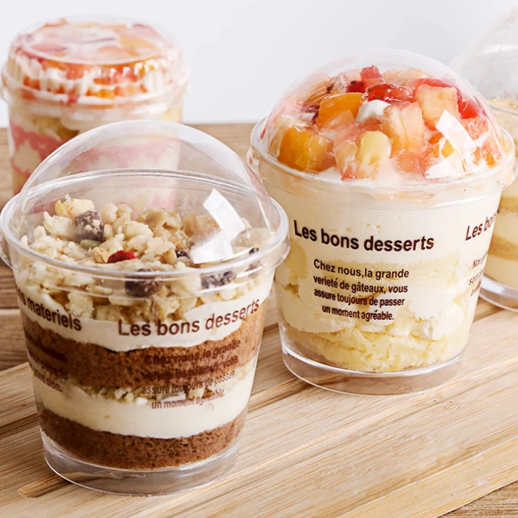 Customizable Logo 150ml Plastic Mousse Cake Dessert Cup