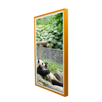 Factory Prices 1920X1080P Wooden Frame Touch Full Screen Vertical Frame Advertising Machine