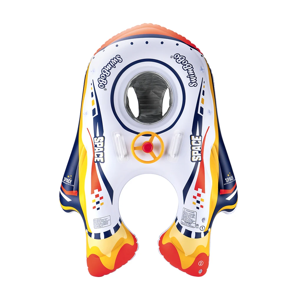 Swimbobo Baby Seat Floats Thicken PVC Inflatable Kids Swim Float Child Swimming Rings Toys Floating Ring Summer With Canopy