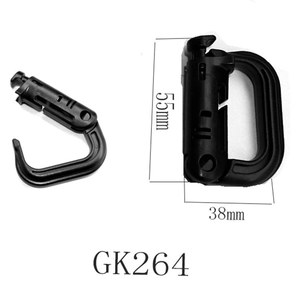 Shackle Carabiner D-ring Clip Molle Webbing Plastic Backpack Buckle Snap  Lock