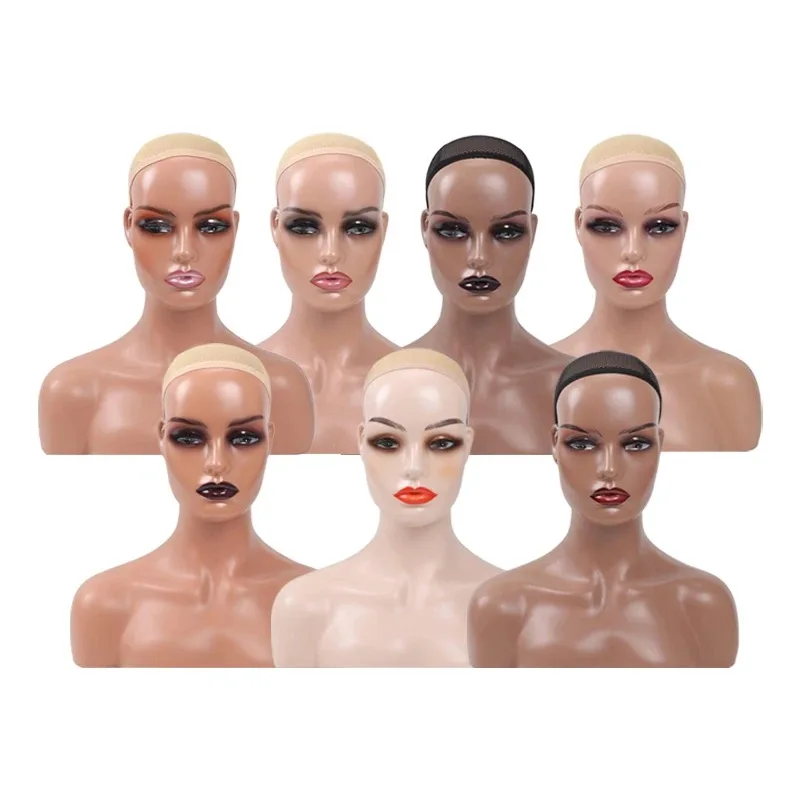 Mannequin Head With Shoulders Female For Wig Display African American Mannequin Head Female