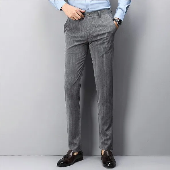 Buy Louis Philippe Beige Slim Fit Striped Trousers for Mens Online  Tata  CLiQ