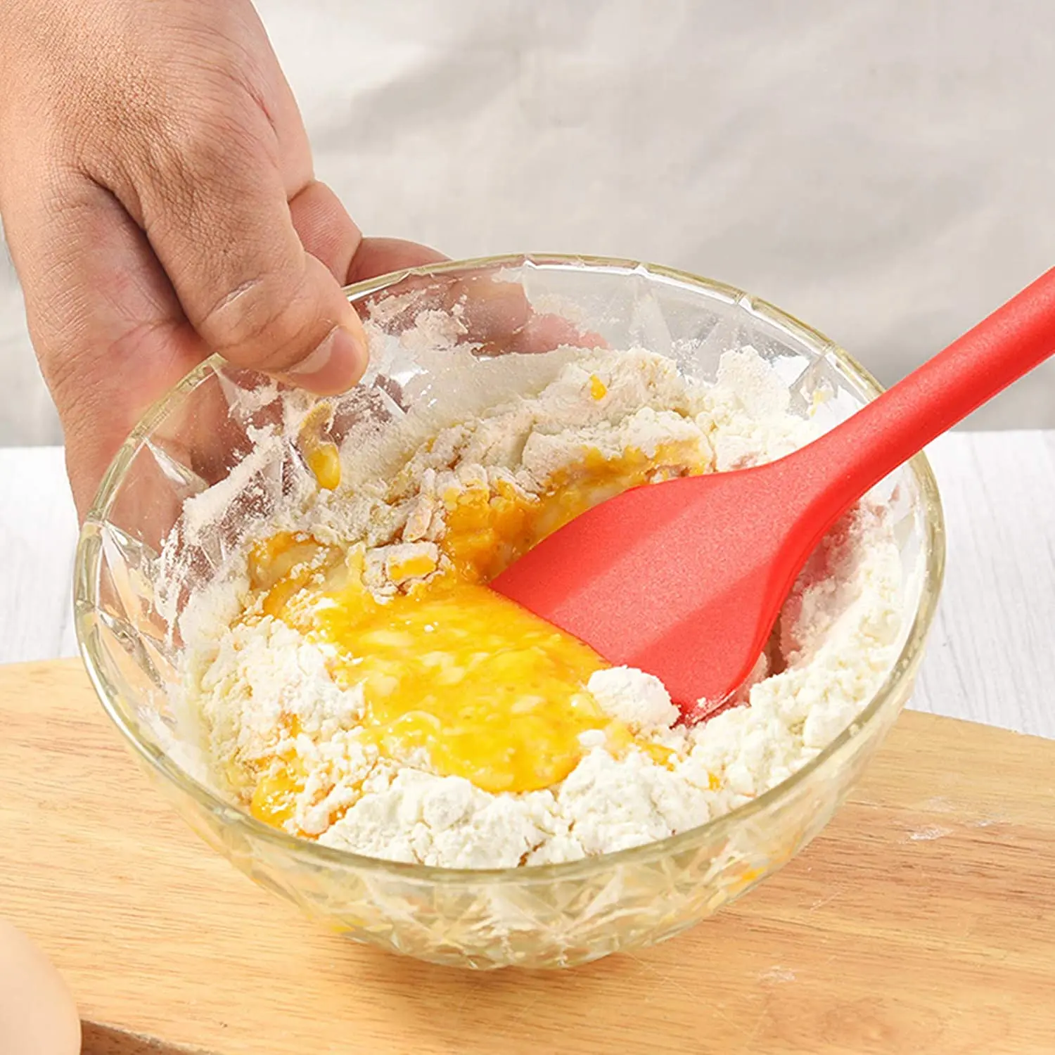 Baking Kitchen Multiple Colors Non-Stick Silicone Scraper Pastry Cream Dessert Food 8.26 Inch Silicone Scraper Tool Cake Scraper