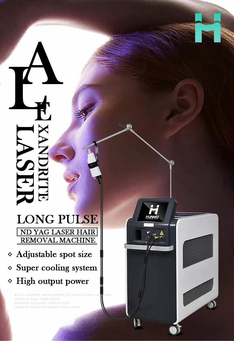 Newest Alexandrite Laser Hair Removal Long Pulse 1064nm Nd Yag 755nm