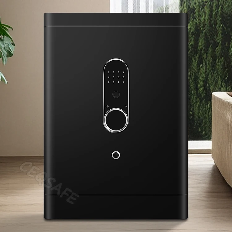 CEQSAFE High Quality Intelligent Fingerprint Wall-Mounted TUYA APP WIFI Safe Cabinet with Key Lock manufacture