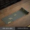Tapete de té de 2 metros - hoja de ginkgo verde oscuro - 20 cm de ancho
