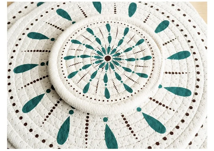 Woven Placemats Cotton Table Placemats For Dining Tables Round Woven