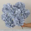 Ramo de Hortensias de Lana de 7 Cabezas, Azul Niebla