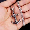 silver Skull anchor steel chain