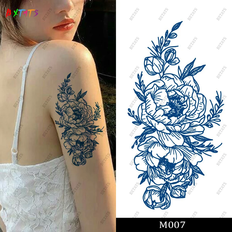 BXTATS Semi-Permanent Henna Tattoo Stickers - Last 2 Weeks