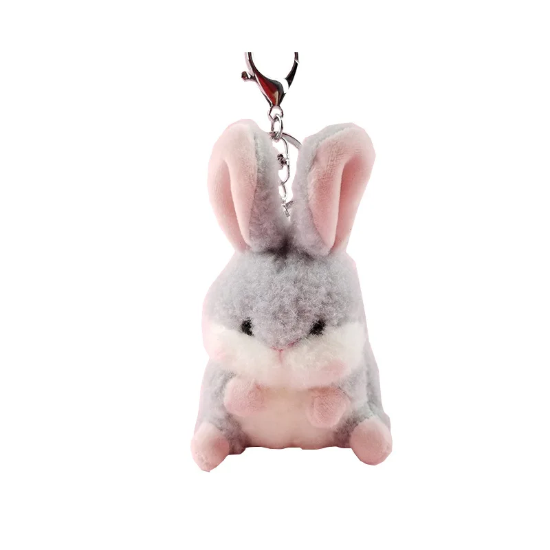 Miniature Plush Bunny Rabbit Doll Pet Backpack Keychain Pocket 