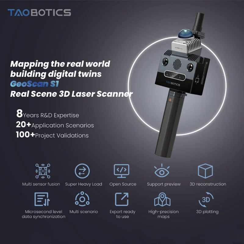 Lidar Scanner 3D GeoScan SLAM S1 - Portable Handheld 3D Laser