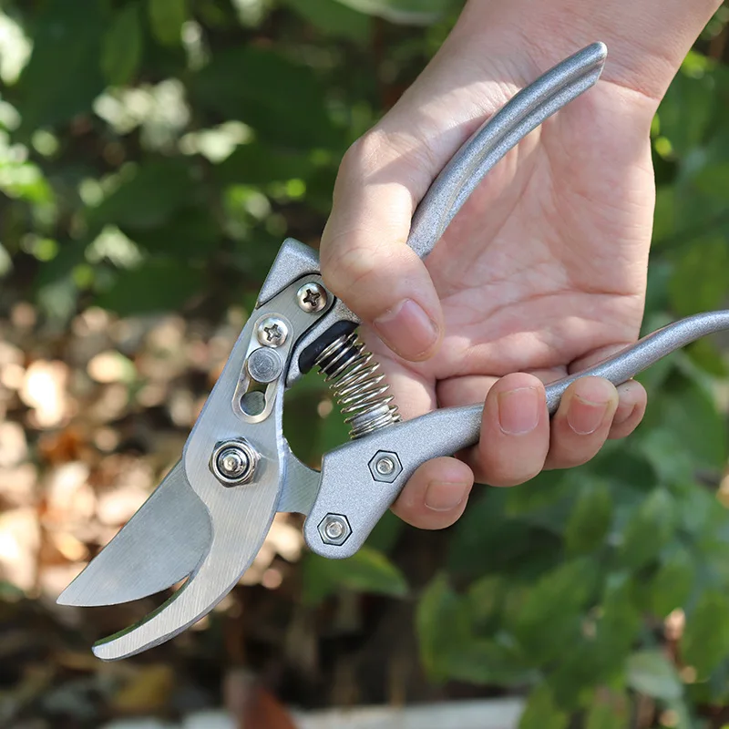 Садовые ручные ножницы для обрезки с твердыми лезвиями и пружинными ножницами, садовые ножницы для цветочных клиньев и стеблей