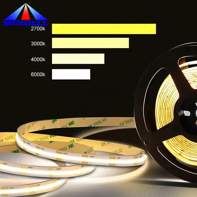 Flexible COB Led Light CRI90 Darkless Area 420leds FOB Led Strip Lighting DC24V Ultra Narrow 5mm Led Tape