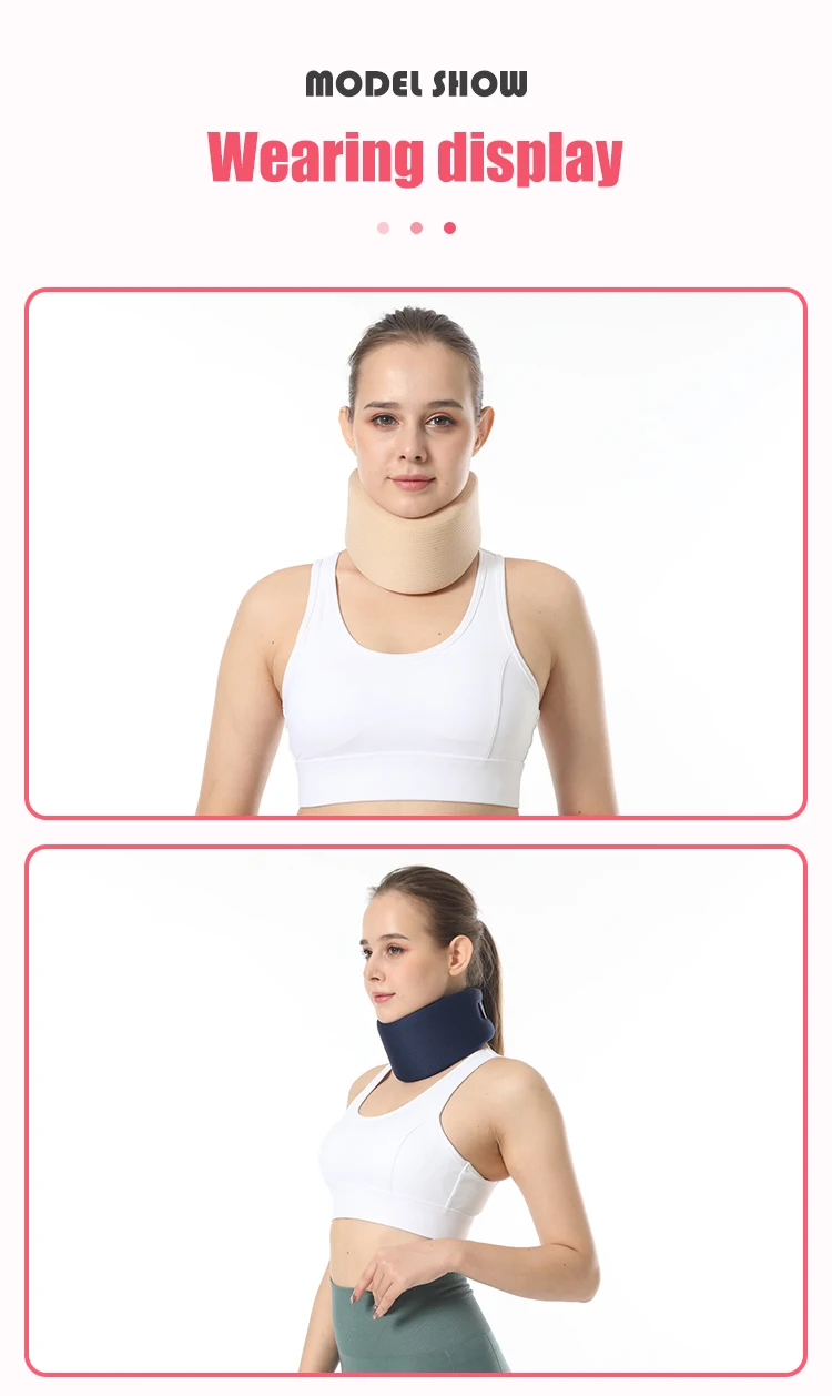 Universal Contour Foam Neck Brace Adjustable Black Cervical Collar Soft ...