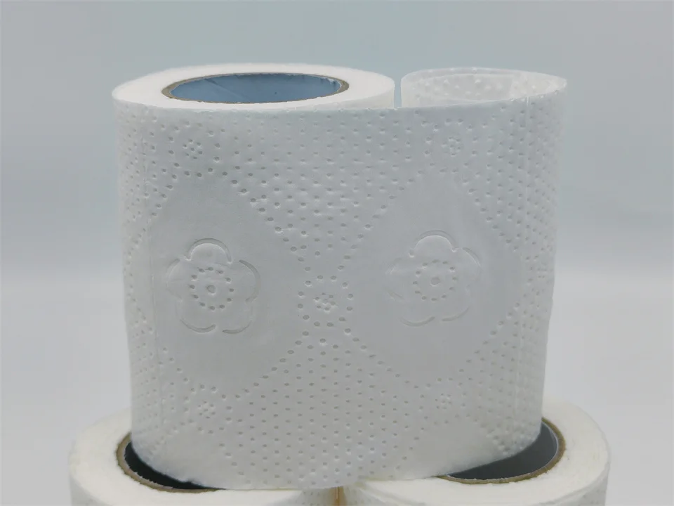 Embossed Virgin Bamboo Pulp Tissue Paper Cheap Toilet Paper Custom Soft Toilet Tissue Roll