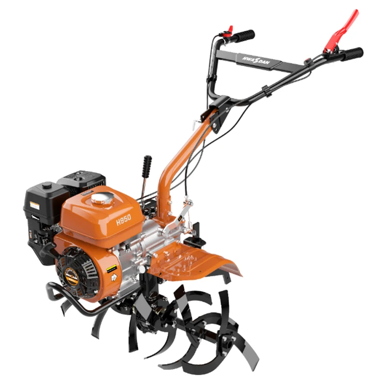 Hwasdan Farm Machine Gasoline Power Tractor Rotary Tiller Cultivator Mini Rotavator Tiller with Low Price