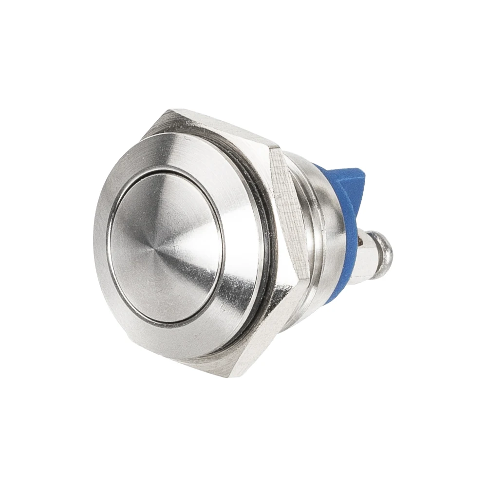 16mm Waterproof Arcuate Button Metal Push Button Switch 2 Pin Mini Round Momentary Push Button Momentary With Screw Terminals
