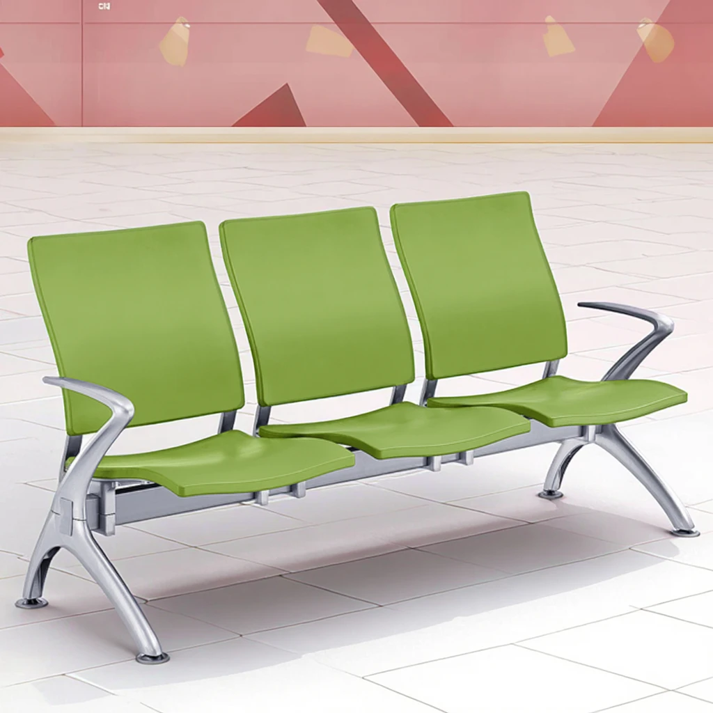 Heavy-Duty Dual Steel Frame Modern Hospital Seating System with Quick-Connect Legs for Commercial Use in Schools 6