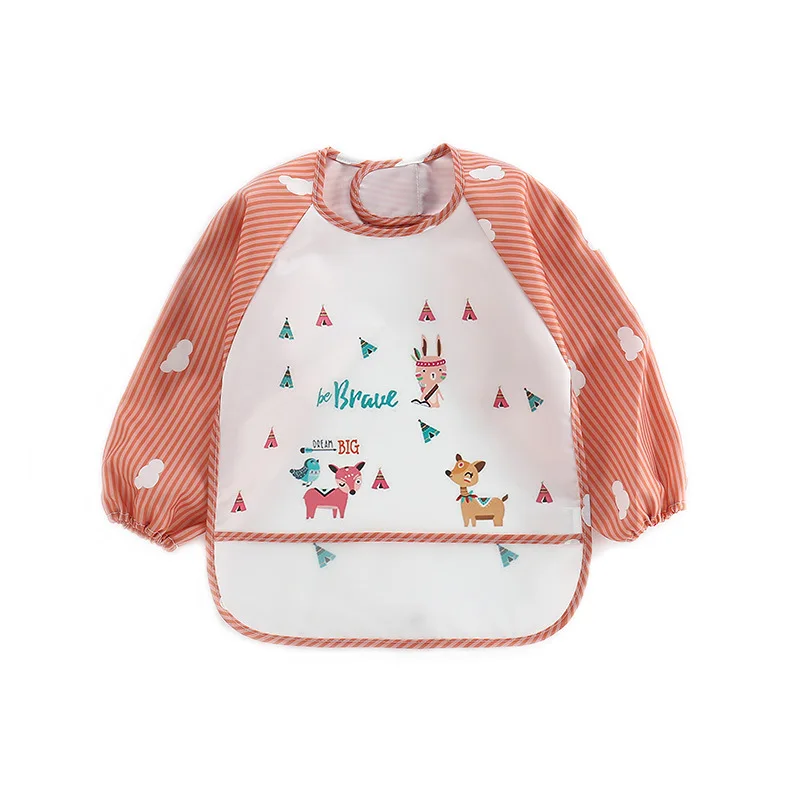 Bavoirs Impermeables Pour Bebes Pieces Empreinte De Dessin Anime Vetements Adaptes Aux Nourrissons Avec Poches De Riz Smock A Manches Longues Nouvelle Collection Automne Et Hiver Buy Bavoir Pour Bebe Bavoirs Pour Bebes Blouse Pour Bebe Product On