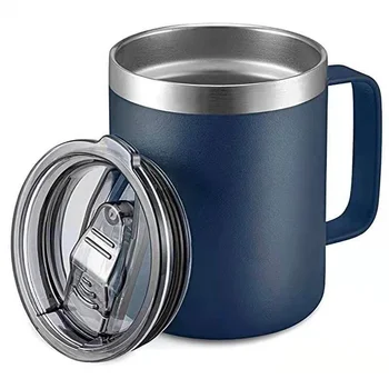 Hot Seller Double Wall Metal Vacuum Milk Cup OEM Stainless Steel Thermos Coffee Mug With Handle