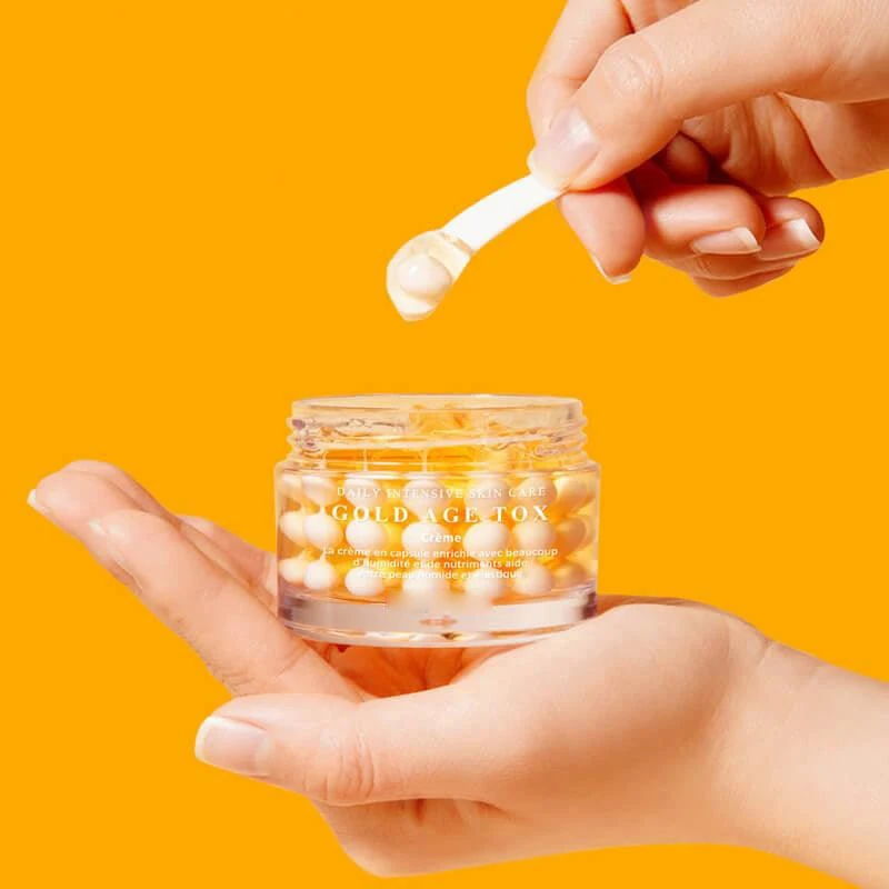 Korean Private Label Vitamin C Magic Facial Cream Moisturizing Anti-Wrinkles Repair Gold Age Tox Capsule Collagen Facial Cream
