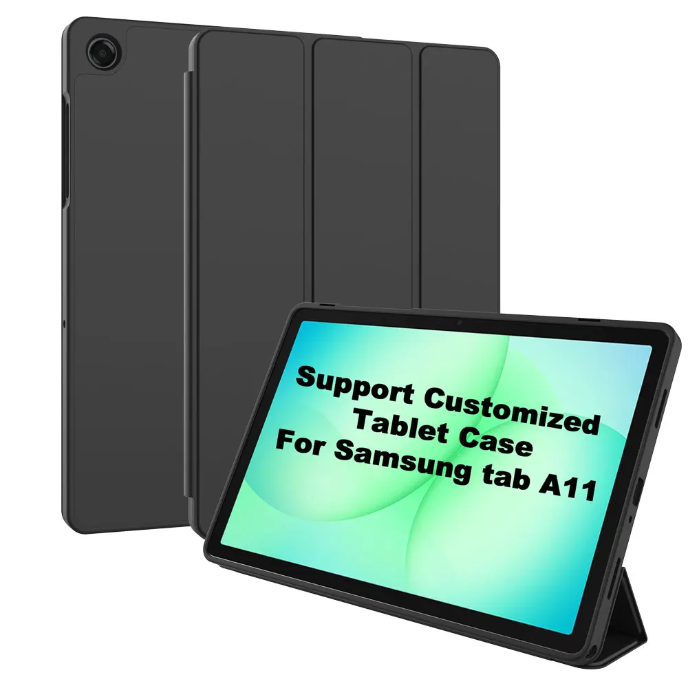 Étuis protecteurs en cuir anti-chocs Laudtec, housse pliable, surface douce au toucher, pour Samsung Galaxy Tab A11 Plus 2025 Pbk345