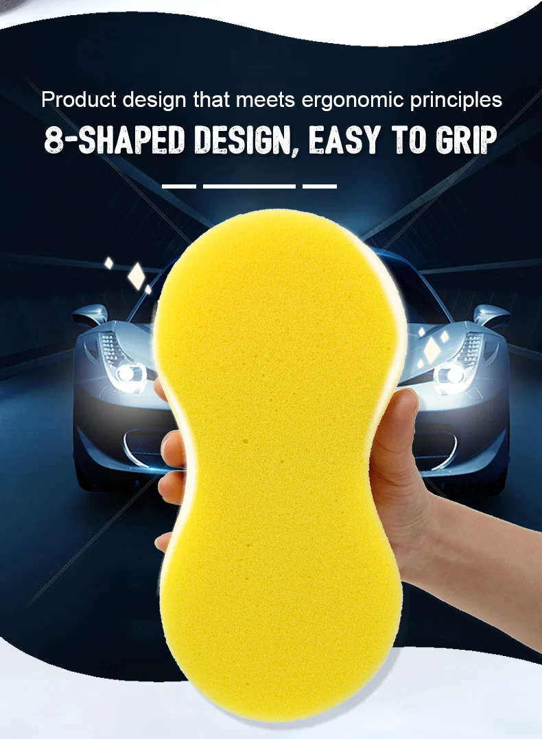 Pvc Bag Sustainable Car Washing Compressed Sponge Car Cleaning Sponge