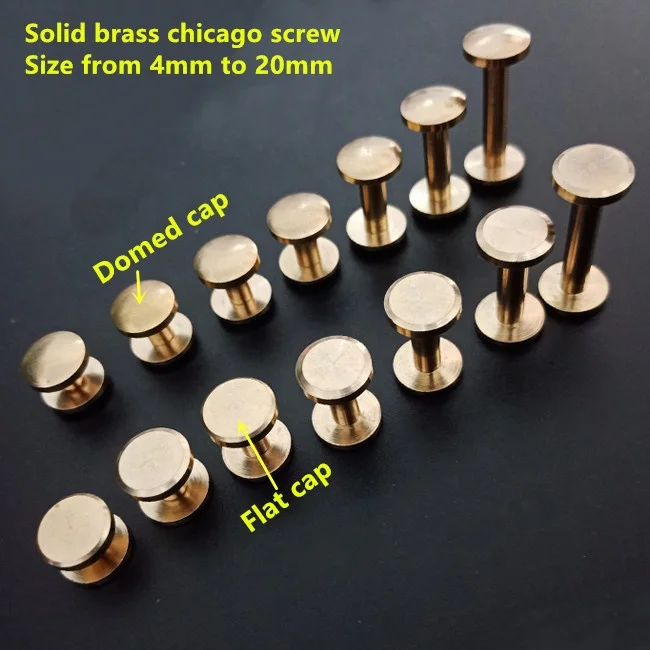 Заводская оптовая продажа Твердый латунный винт для ремонта кожаных