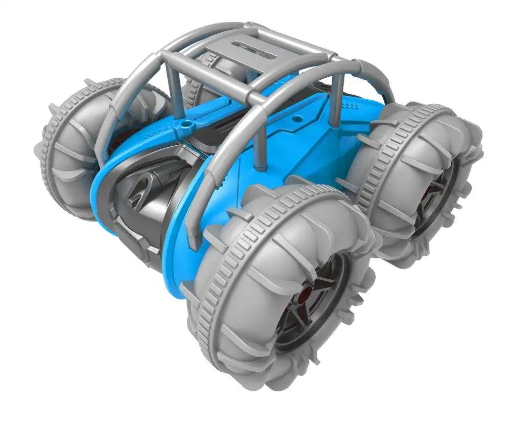 2.4 GHz Waterproof Remote Control Mini RC Stunt Cars 4WD All-Terrain Amphibious Vehicle Made of Durable Metal