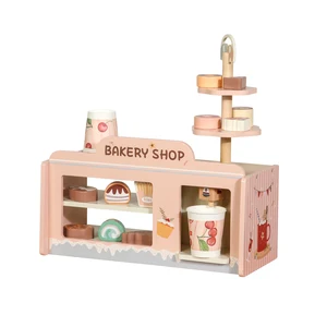 Wooden Pretend Play Bread Shop Toy Set for Kids Early Learning Educational Role Play Fun with Realistic Bakery Features