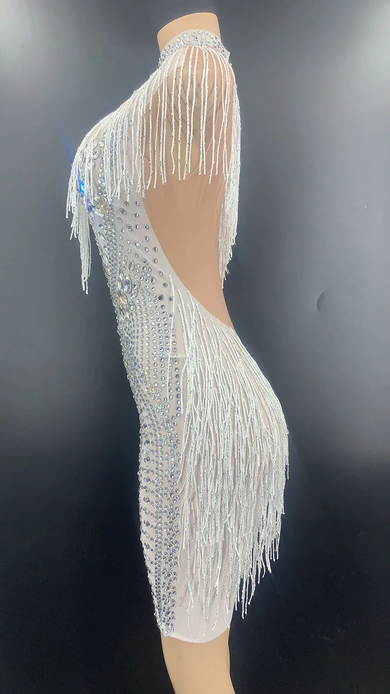 Novance Y2101 Silver Glitter Tassel Ball Gown For Prom & Banquet  Oem| Min Order 2 ct