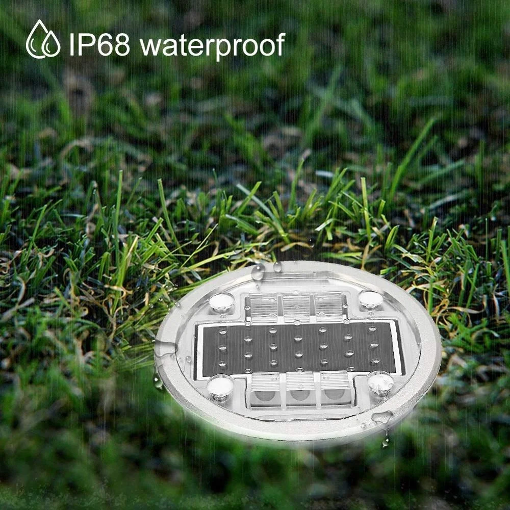 Solar  Driveway Dock Lights  Outdoor Solar Powered Road Marker Lights Bright 6 LED   Step Lights for Deck Path