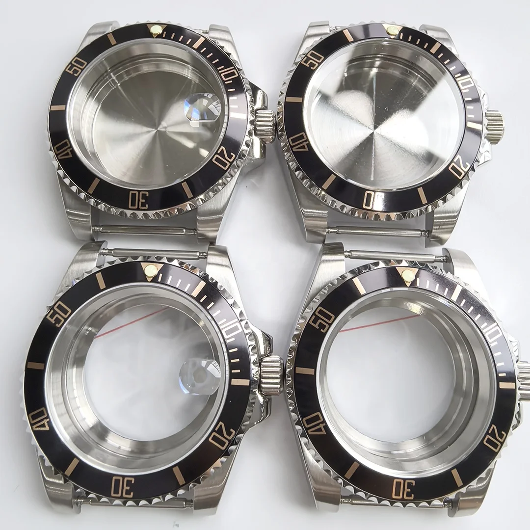 Cassa Vintage SUB NH35 da 40mm per Orologio da Uomo in Acciaio Inossidabile  con Vetro Zaffiro Compatibile con Movimento GMT NH35 NH36 Parti di