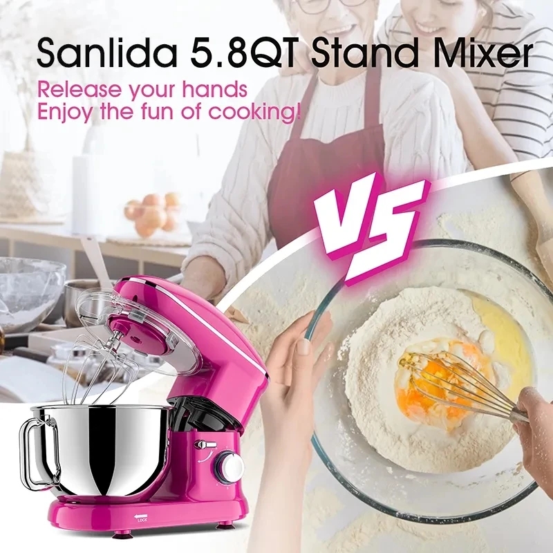4.5l 5.5l 2023 New Kitchen Electric Food Stand Mixer Stainless Steel