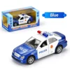 Blue Alloy Police Car