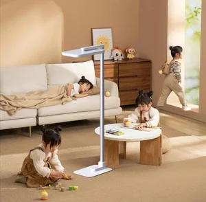 Full Spectrum LED Modern Floor Lamp with Adjustable Brightness Remote Control Living Standing Light Height Adjustable Lamp