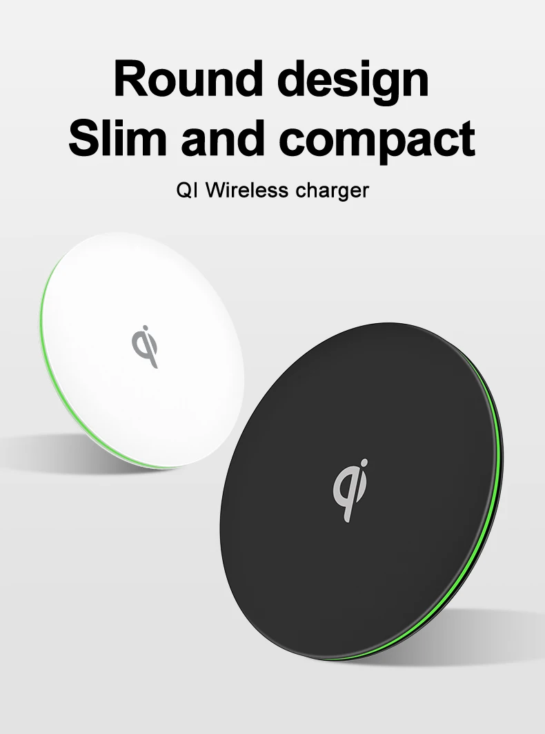 High Quality Qi Certified Mobile Phone Charger Portable 10w 15w Fast