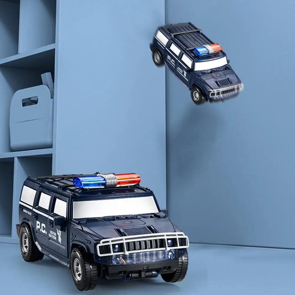 Remote-controlled Deformed Car Toy Acousto-Optic Universal Robot Vehicles Kids Music Light Projection Car Toys