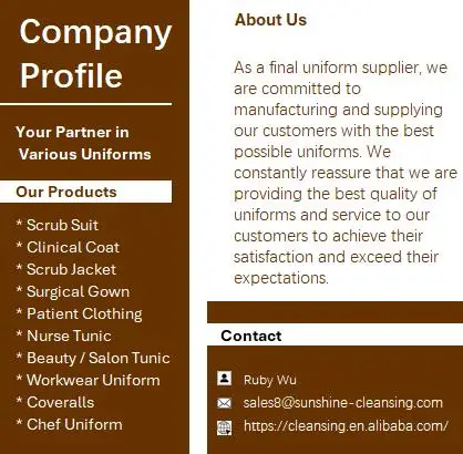 Medical Uniforms Nursing Uniforms New Design of Gaun Uniformes De Housekeeping