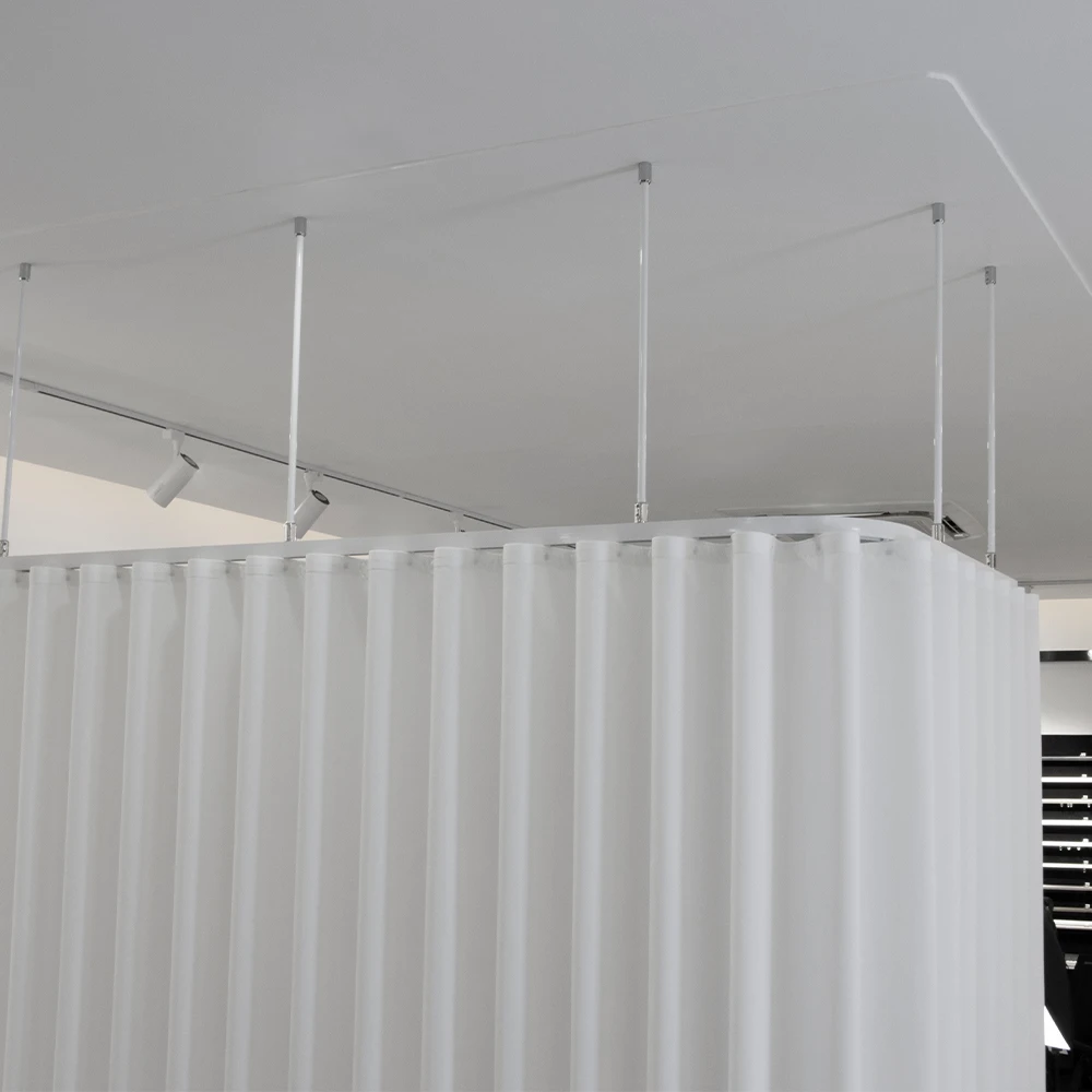 Ceiling Mounted Hospital Track Window Customized Manual Flexible Silent Aluminum Electrophoresis Pvc Strip Curtain Hanging Rails
