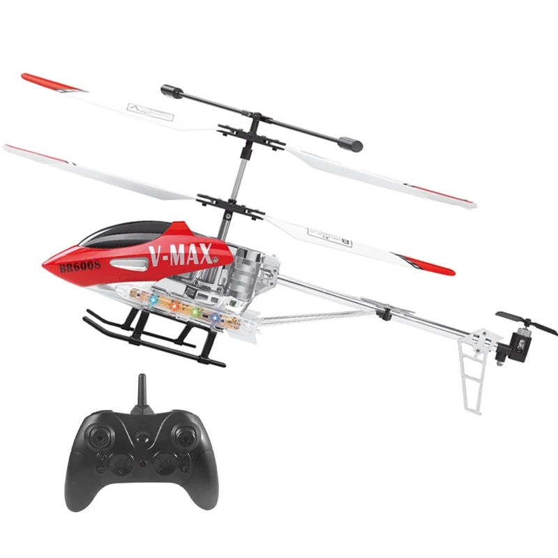 RC Helicopter 2.4G 3.5CH V-MAX Coaxial Metal Gyroscope Jammed Protection Helicopter Model with Lights