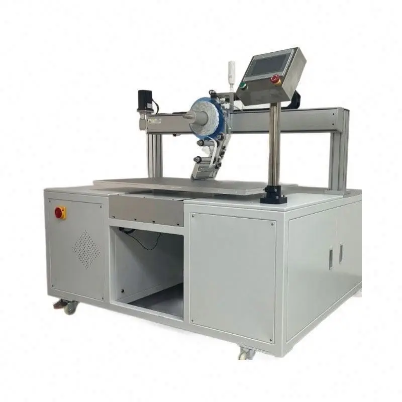 TEBAK Automatic Double Sided Adhesive Tape Application Machine Surface Folding File Cigar Inner Box Package Labeling Machine