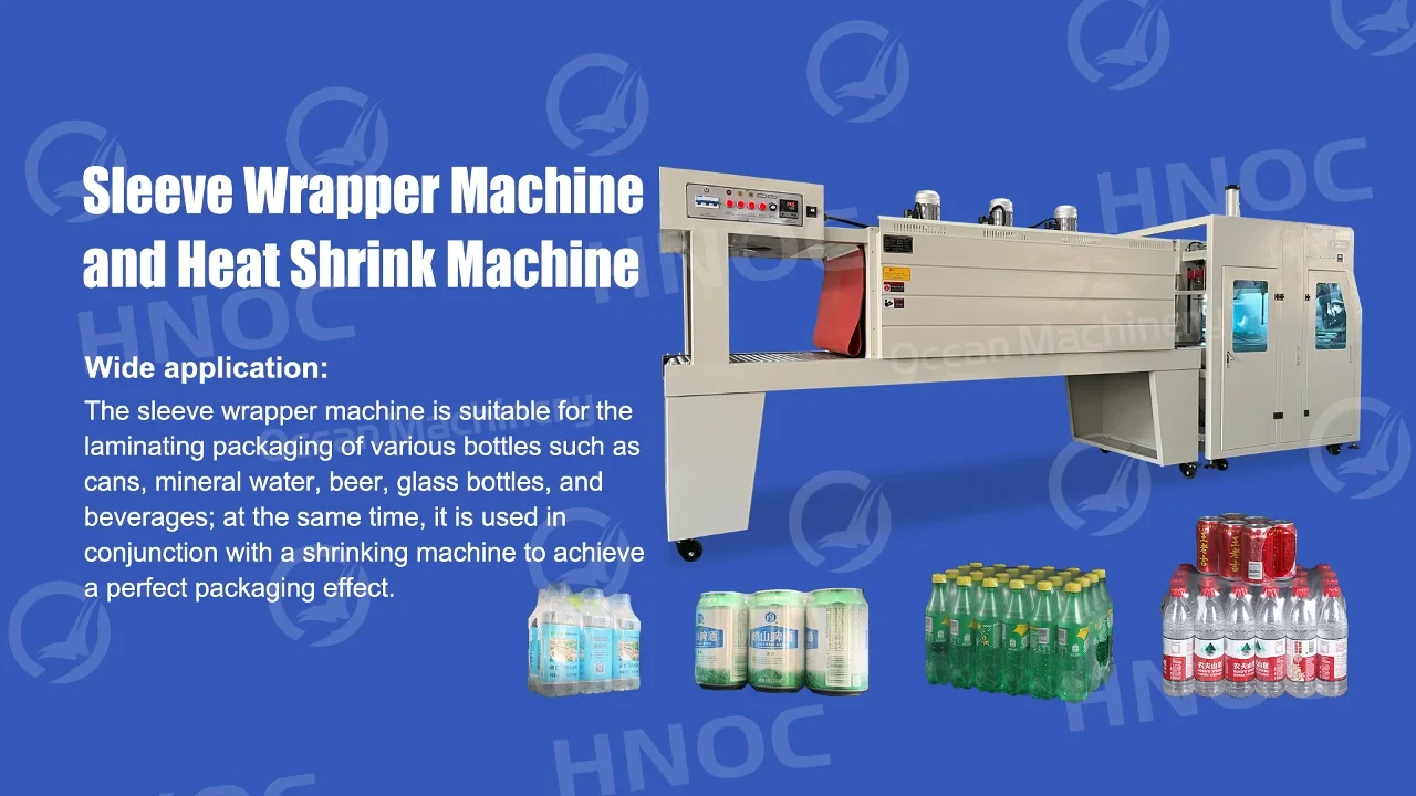 Hnoc Thermo Wrap Pack Oven Pvc Film Mini Automatic Sleeve Wrapping And