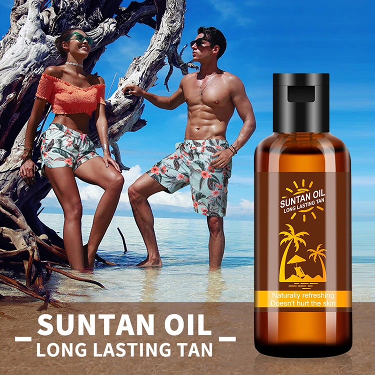 Private Label Wheatish Bronzed Suntan Oil Body Self Dark Skin
