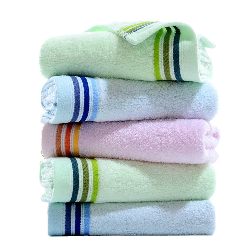 Home Textile Supplier 3 Color Satin Absorbent Hand Towels White Face custom towels