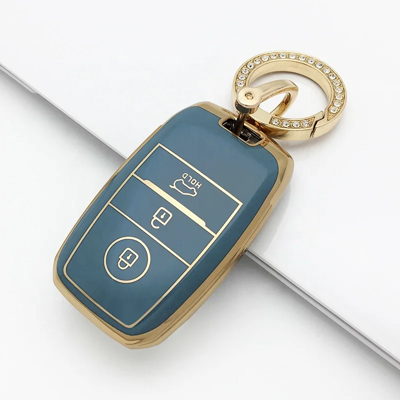 TPU 3 Button Car Remote Key Cover Case Holder Keychain for Kia Optima Sorento Niro Soul Accessories